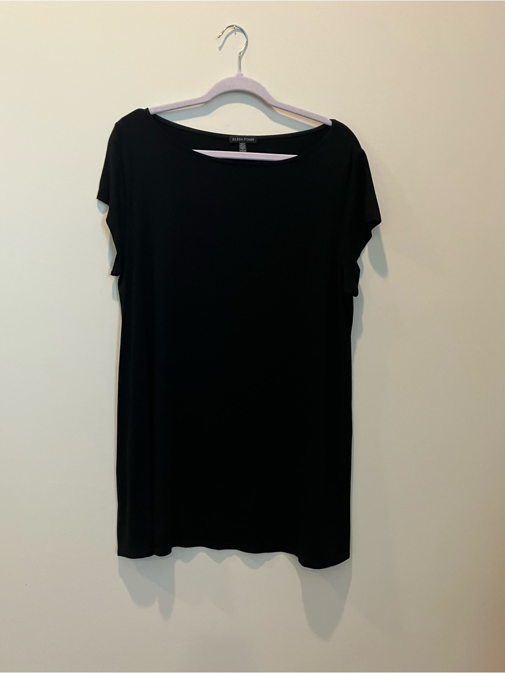 Eileen Fisher Black Short-Sleeve Swing Tunic